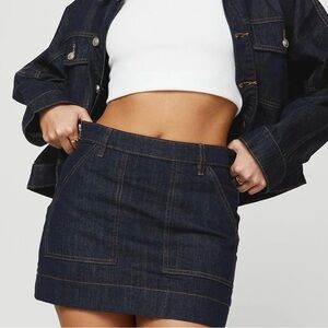 Princess Polly Dark Blue Mini Skirt